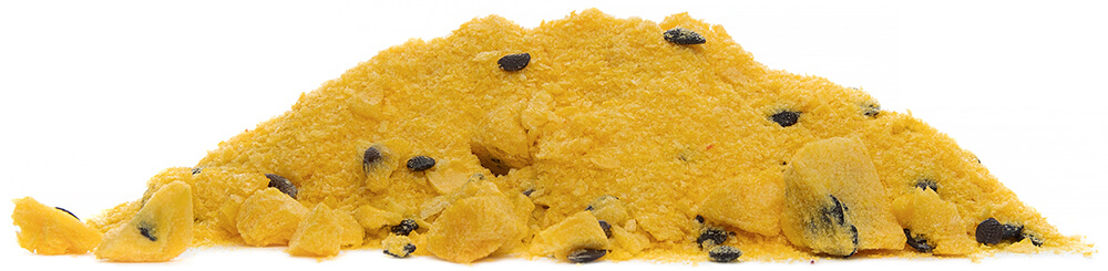 Maracuja lyofilizovaný prášek a kousky - z boku